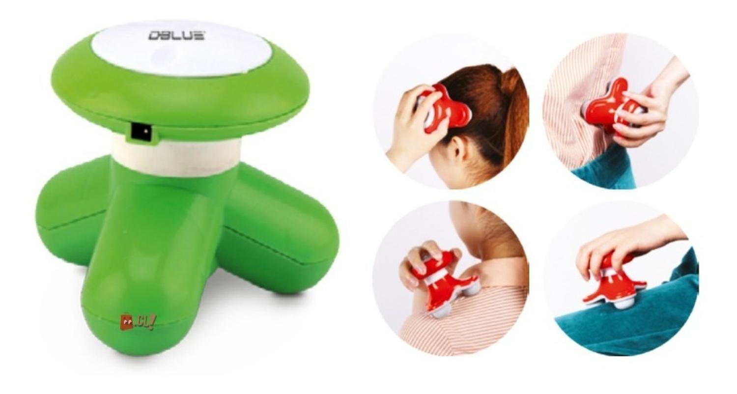 MASAJEADOR DBLUE PORTÁTIL A PILAS O CONEXIÓN USB VERDE PS - 2
