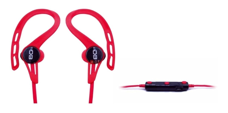 AUDÍFONOS DBLUE DEPORTIVOS PS BLUETOOTH ROJO CABLE PLANO - 2