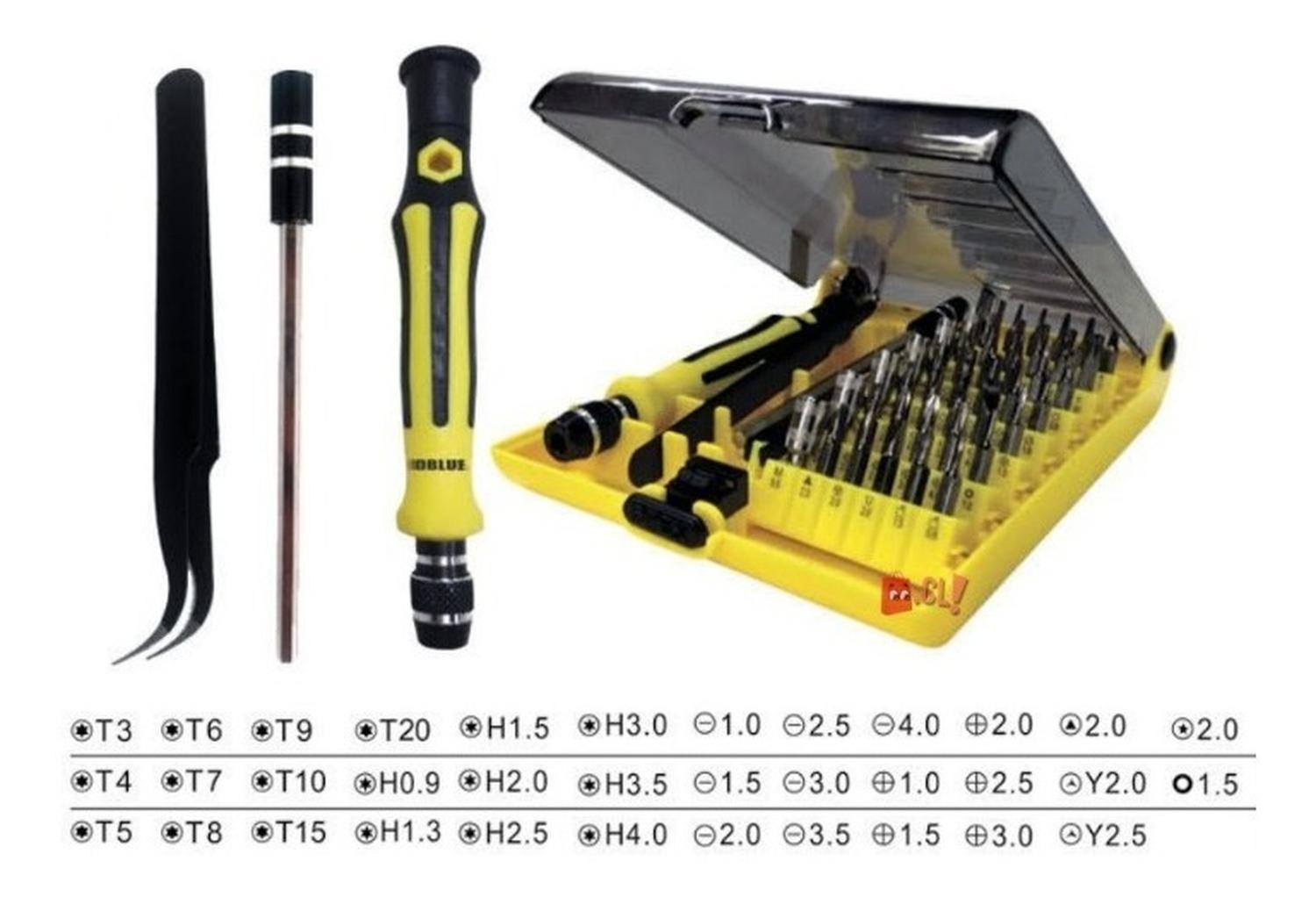 SET HERRAMIENTAS DBLUE ATORNILLADOR 45 PIEZAS PRECISION INTERCAMBIABLES PS - 2