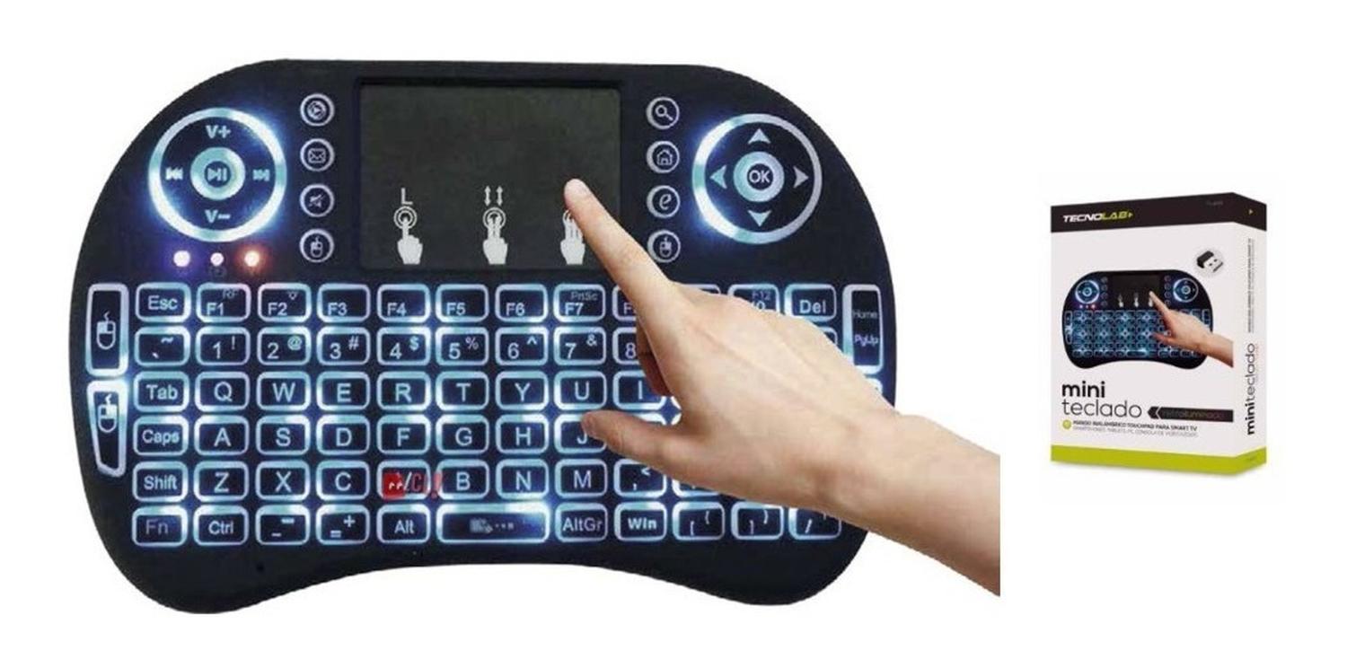 TECLADO TECNOLAB TL029 PARA SMART TV INALÁMBRICO RECARGABLE TOUCH PAD PS - 2
