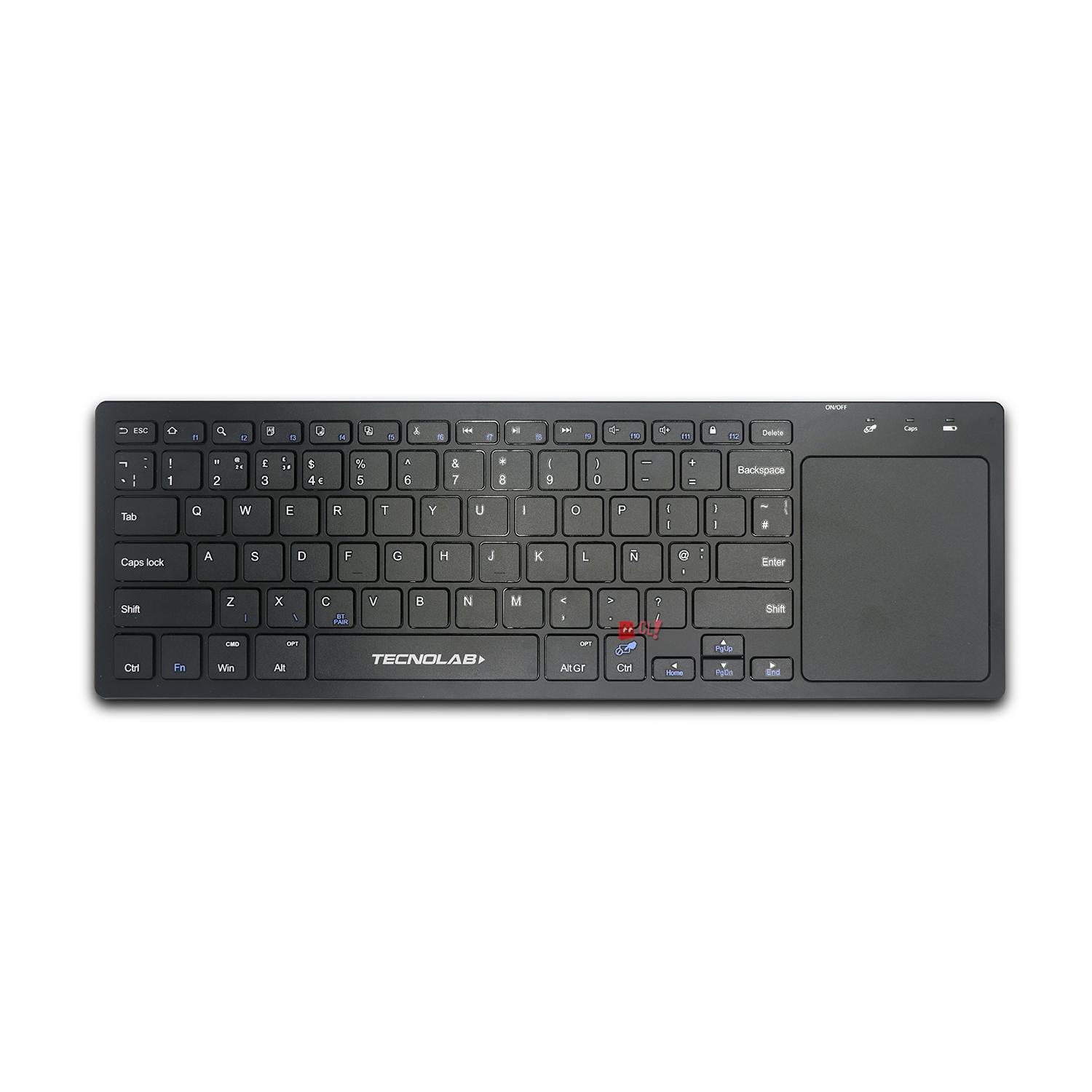 TECLADO UNIVERSAL INALÁMBRICO TECNOLAB WIRELESS BT BLUETOOTH CON TOUCHPAD - PS - 1
