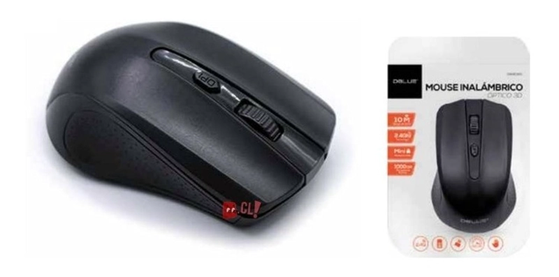 MOUSE INALAMBRICO OPTICO 3 BOTONES COLOR NEGRO - PS - 3