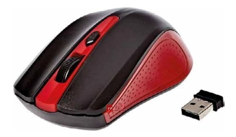 MOUSE INALÁMBRICO DBLUE ÓPTICO 3 BOTONES COLOR ROJO PS - 1