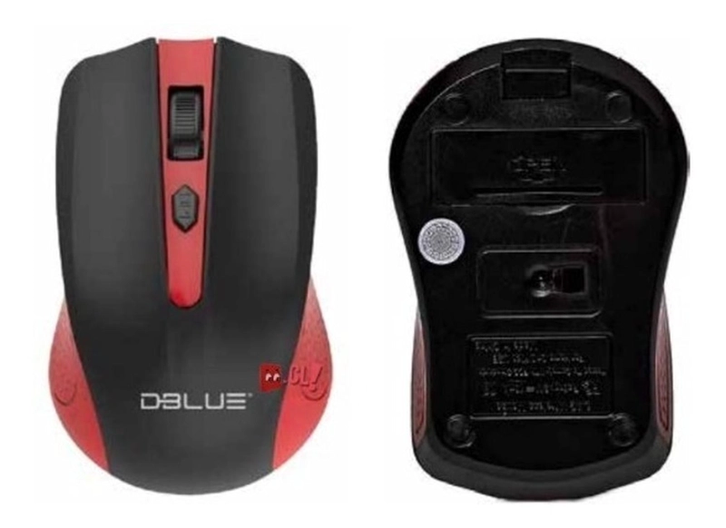 MOUSE INALÁMBRICO DBLUE ÓPTICO 3 BOTONES COLOR ROJO PS - 2