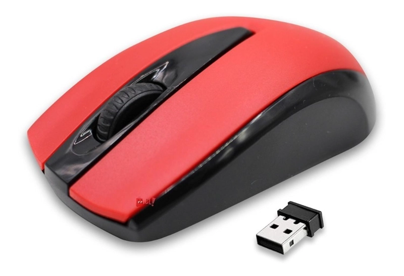 MOUSE INALAMBRICO OPTICO 1200 DPI COLOR ROJO - PS - 1