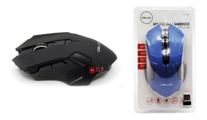 MOUSE INALÁMBRICO DBLUE ÓPTICO DISEÑO COLOR NEGRO PS - 2