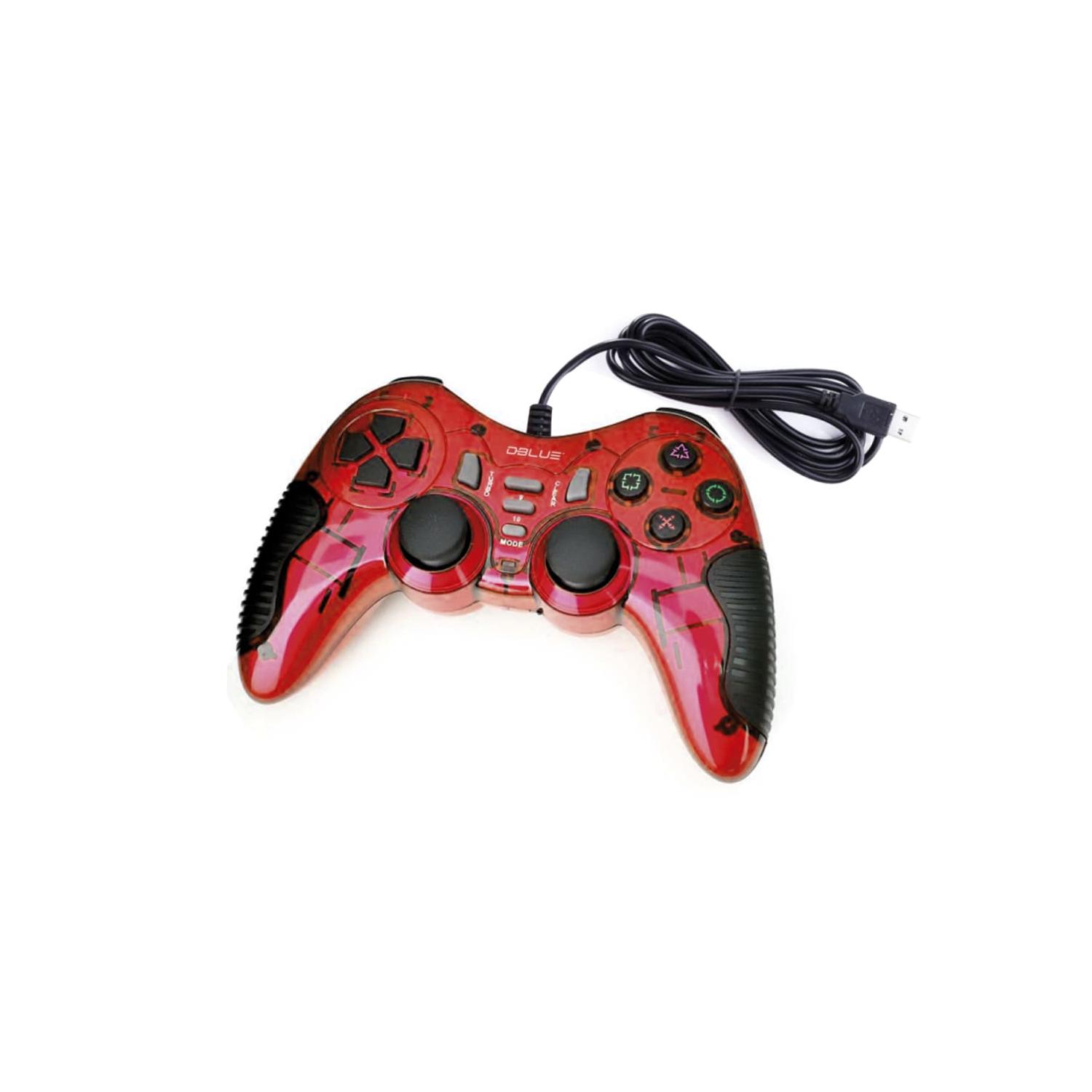 JOYSTICK DBLUE D-SHOCK USB PC COLOR ROJO PS - 1