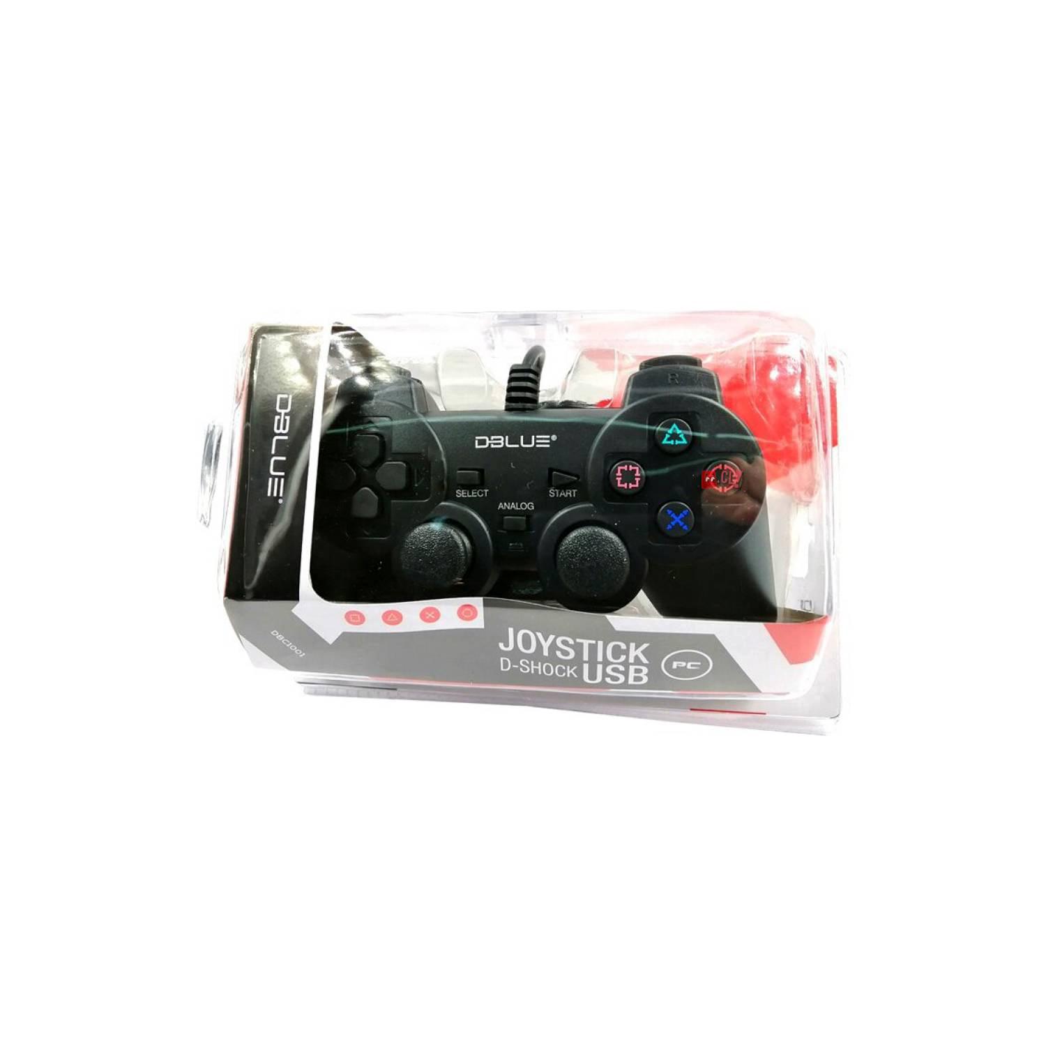JOYSTICK DBLUE USB PC CON VIBRACIÓN COLOR NEGRO PS D-SHOCK - 2