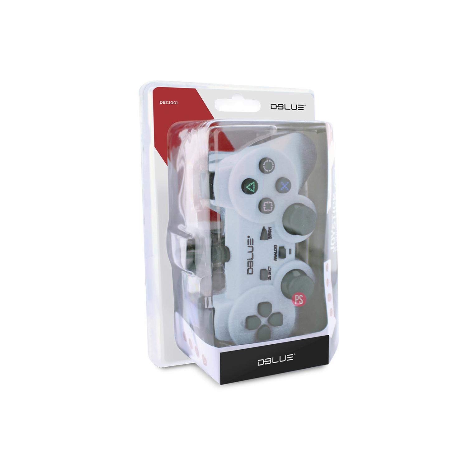 JOYSTICK DBLUE USB PC CON VIBRACIÓN COLOR BLANCO PS D-SHOCK - 3