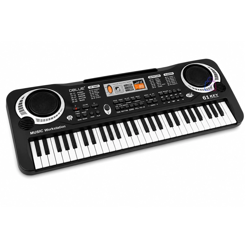 Teclado Musical Infantil 61 Teclas + Micrófono Karaoke - PS - 5