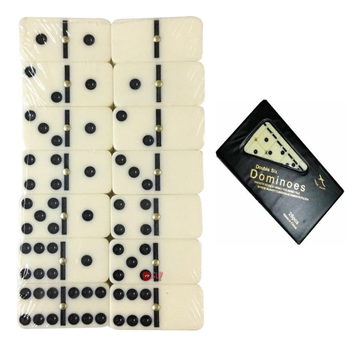 DOMINÓ JUEGO CLÁSICO 28 PIEZAS BLANCAS PS - 2