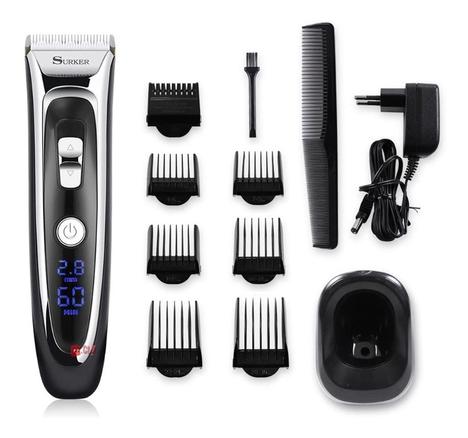 MÁQUINAS CORTA PELO SURKER RFC-688B INALÁMBRICA PANTALLA LCD PS - 3