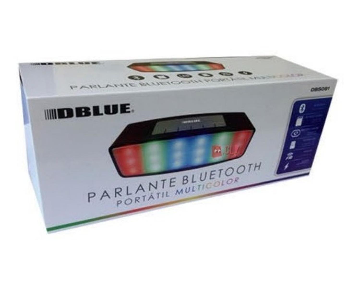PARLANTE BLUETOOTH DBLUE PORTÁTIL CON ILUMINACIÓN MULTICOLOR - 4