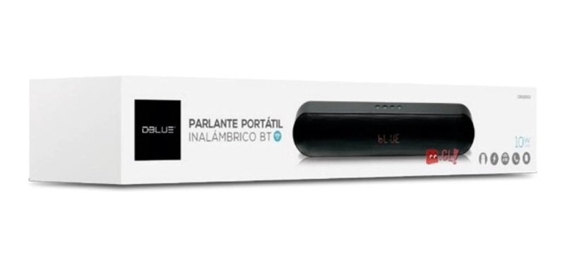 BARRA SONIDO BLUETOOTH DBLUE PARLANTE PORTÁTIL 10W ROJO - 4