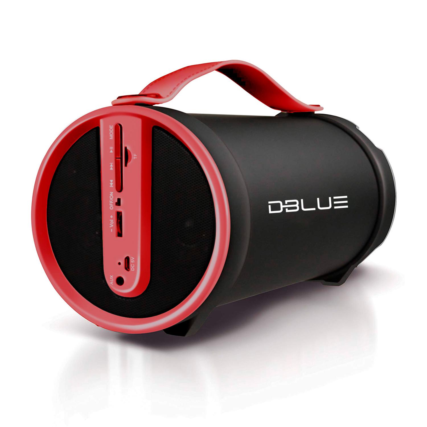 PARLANTE BLUETOOTH DBLUE BAZOOKA PORTÁTIL CON RADIO ROJO - 1