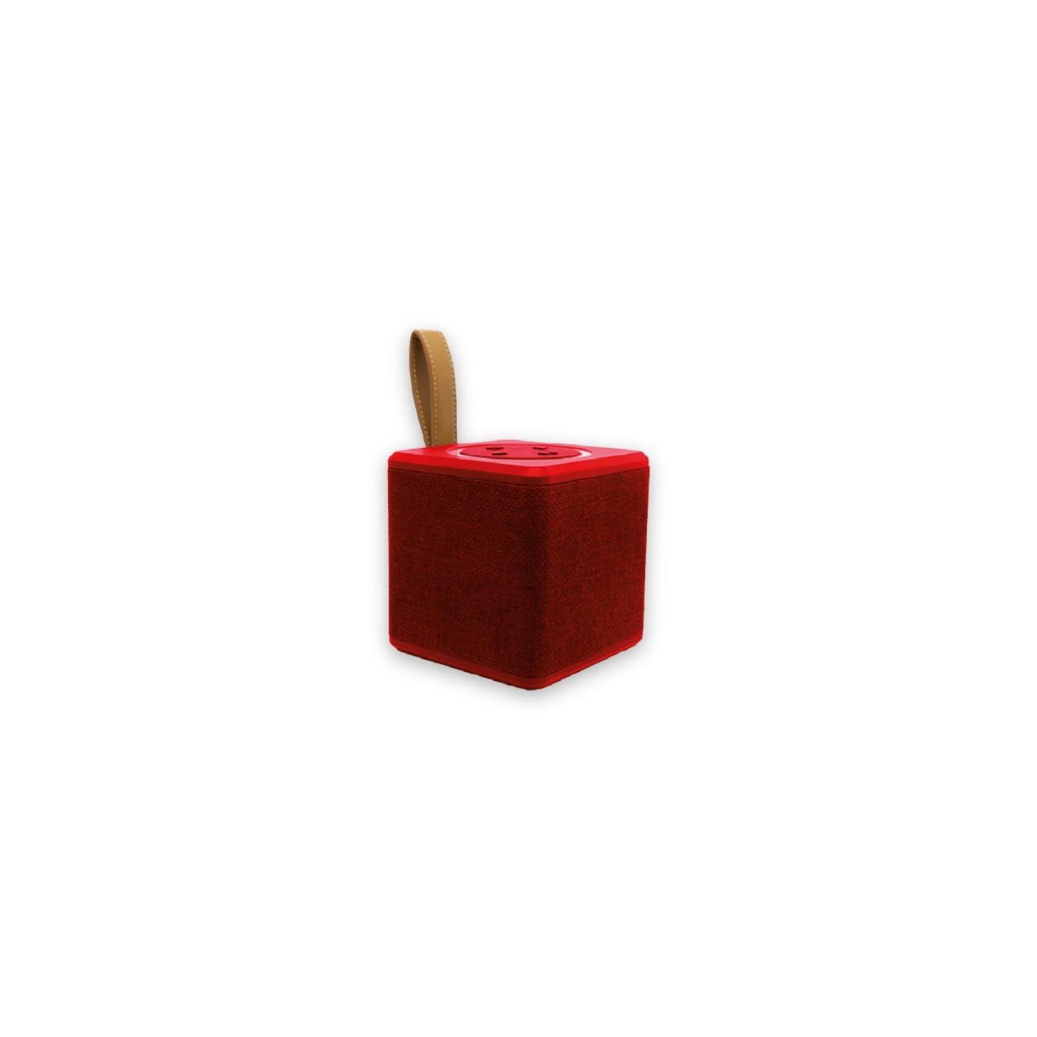 PARLANTE BLUETOOTH DBLUE CUADRADO PORTATIL 8W ROJO