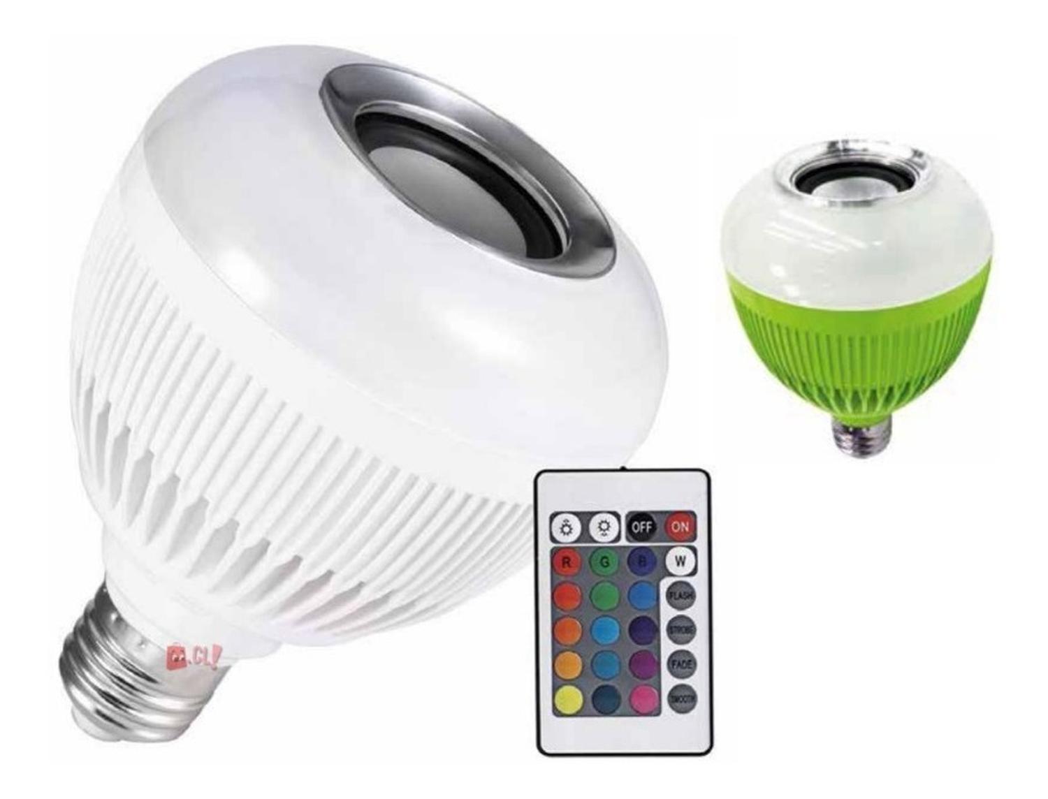 AMPOLLETA BLUETOOTH PUNTOSTORE WJ-L2 LED CON PARLANTE 3W SOQUETE VERDE - 2