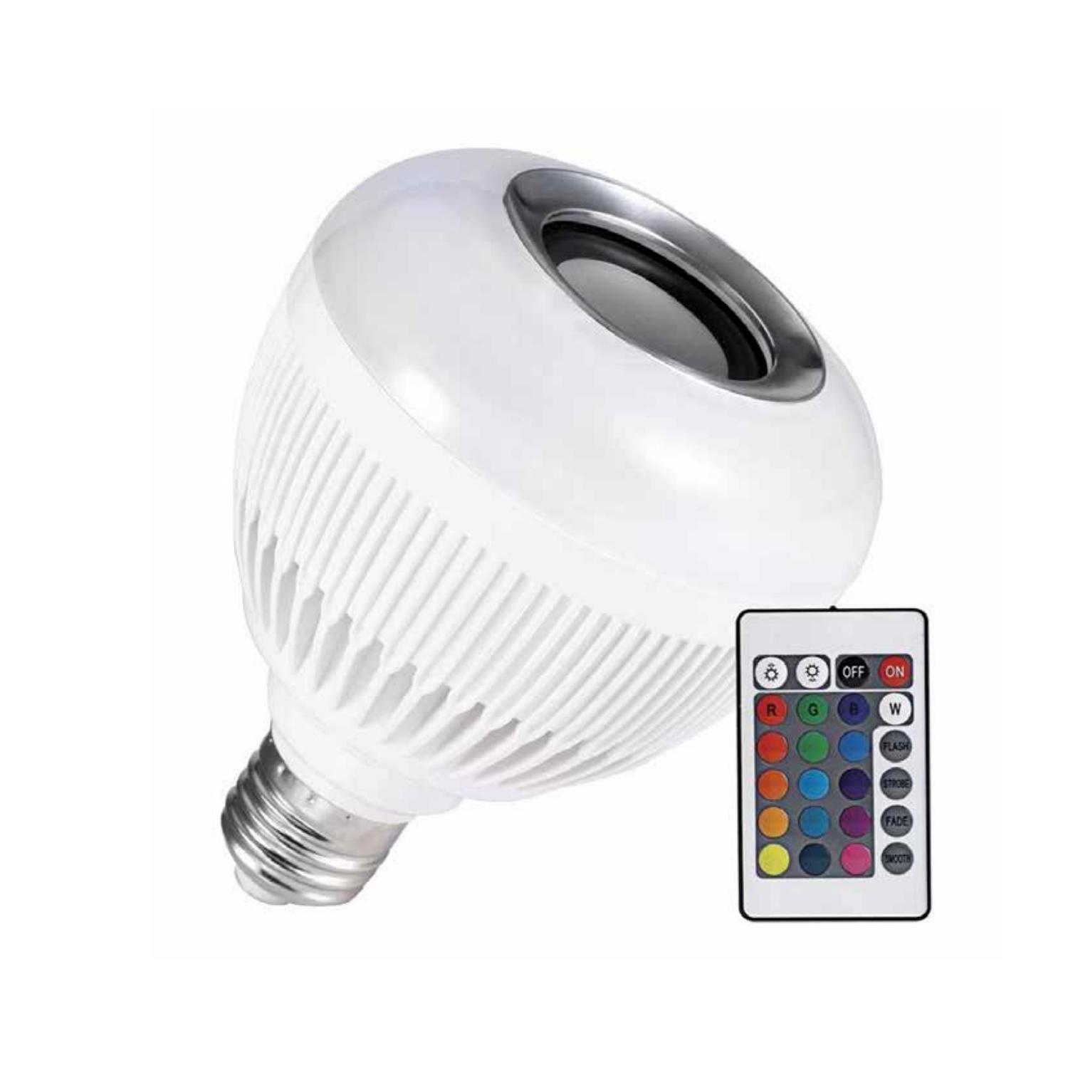 AMPOLLETA BLUETOOTH PUNTOSTORE WJ-L2 LED CON PARLANTE 3W BLANCO - 1