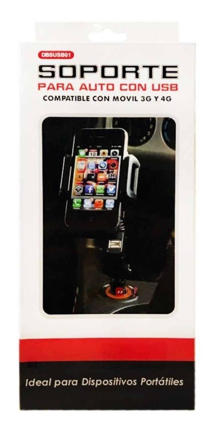 SOPORTE CELULAR DBLUE USB CON 2 CONECTORES DE 5V - 3
