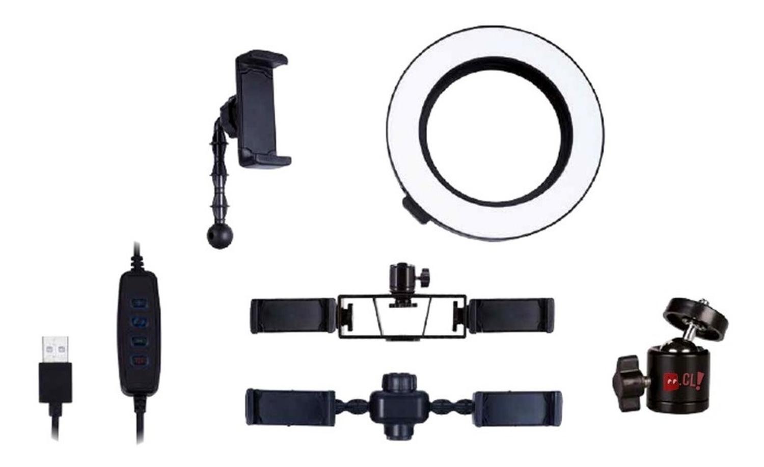 SOPORTE DBLUE PARA MICRÓFONO Y CELULAR CON ARO LED - 2