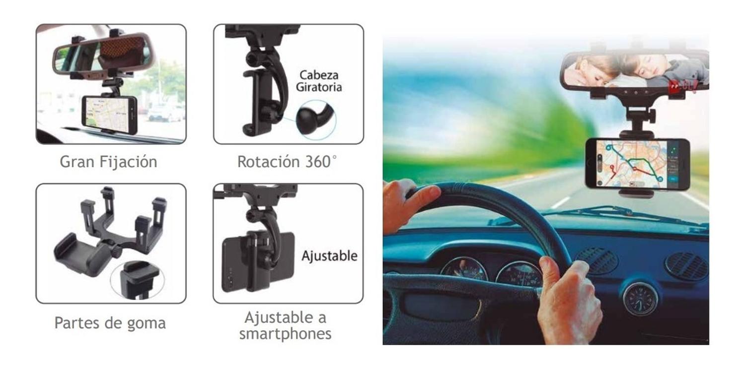 PORTA CELULAR DBLUE ESPEJO RETROVISOR AUTOS - PS - 2