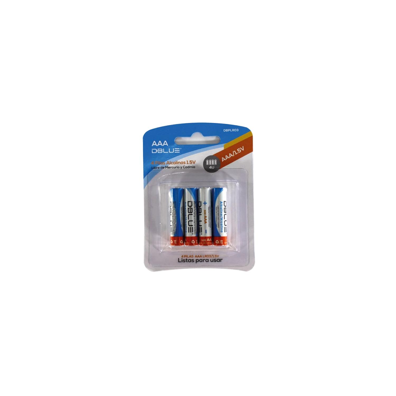 PILAS DBLUE PACK 4 ALCALINAS AAA PS - 1