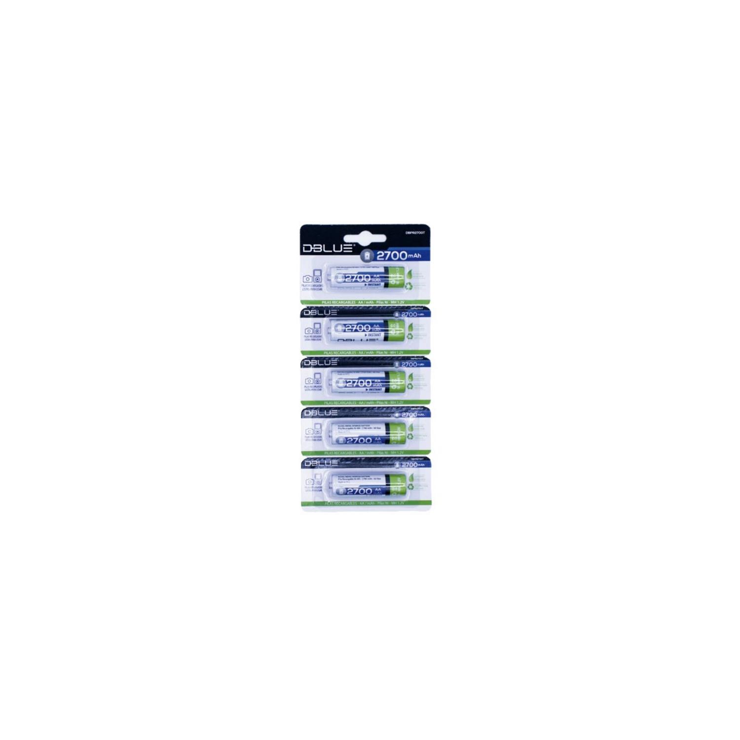 PILAS DBLUE PACK 5 RECARGABLES AA 2700MHA PS - 1