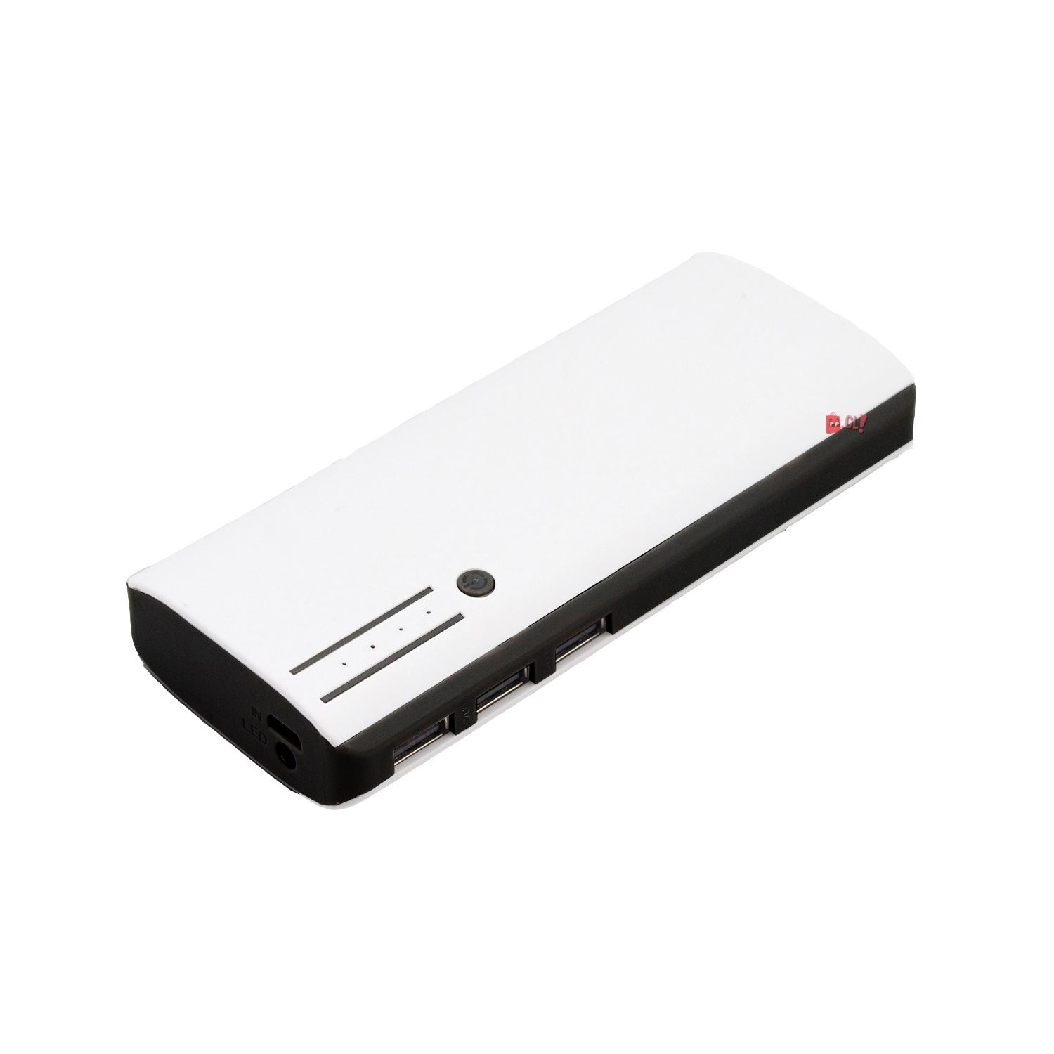 BATERÍA POWER BANK 15000MAH 3 USB BLANCO - PS - 4