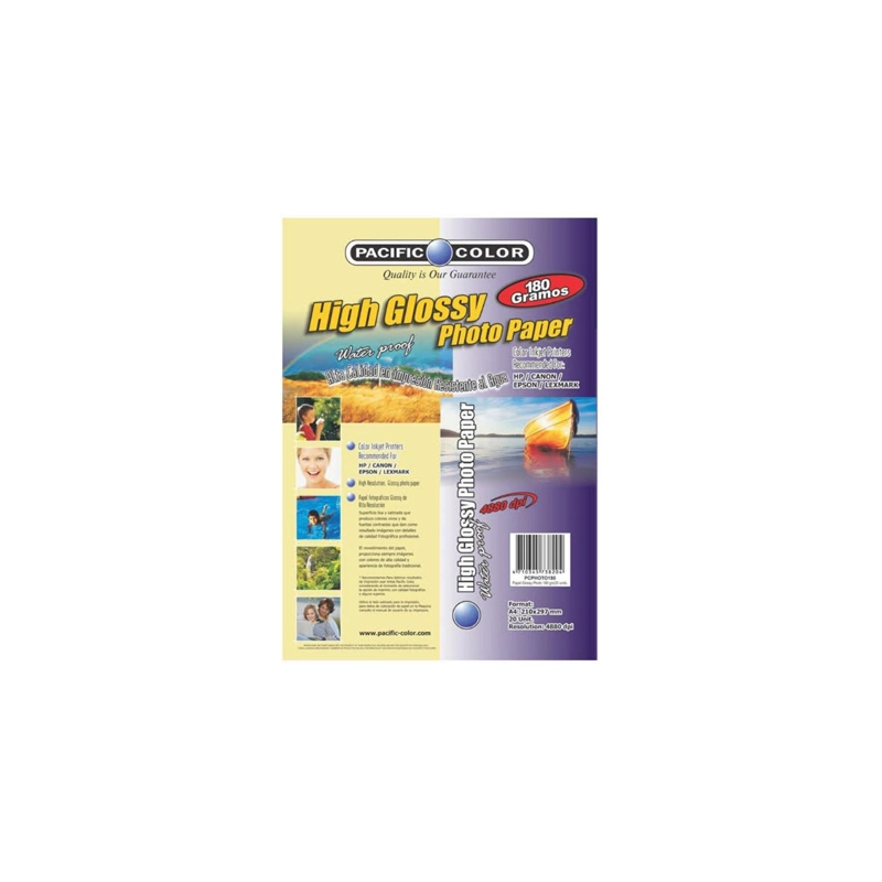 20 HOJAS PAPEL FOTOGRAFICO GLOSSY 180GRS A4 - PS - 1