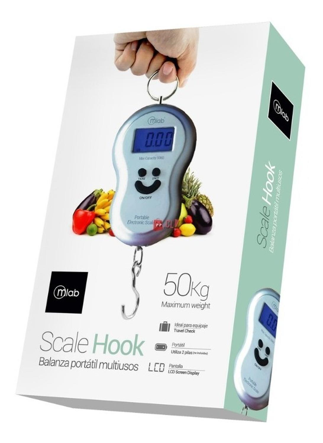 PESA BALANZA PORTÁTIL PANTALLA DIGITAL 50KG SCALEHOOK - PS - 2