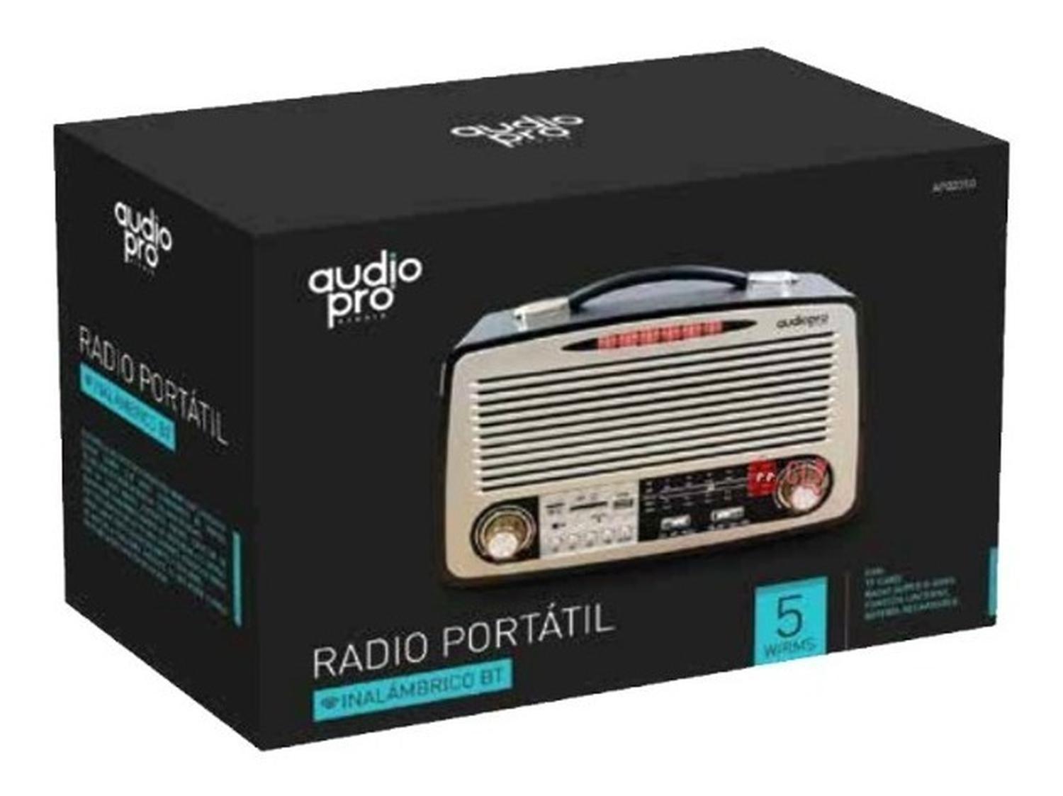 PARLANTE BLUETOOTH AUDIO PRO RETRO PORTÁTIL CON RADIO Y 5W PS - 2