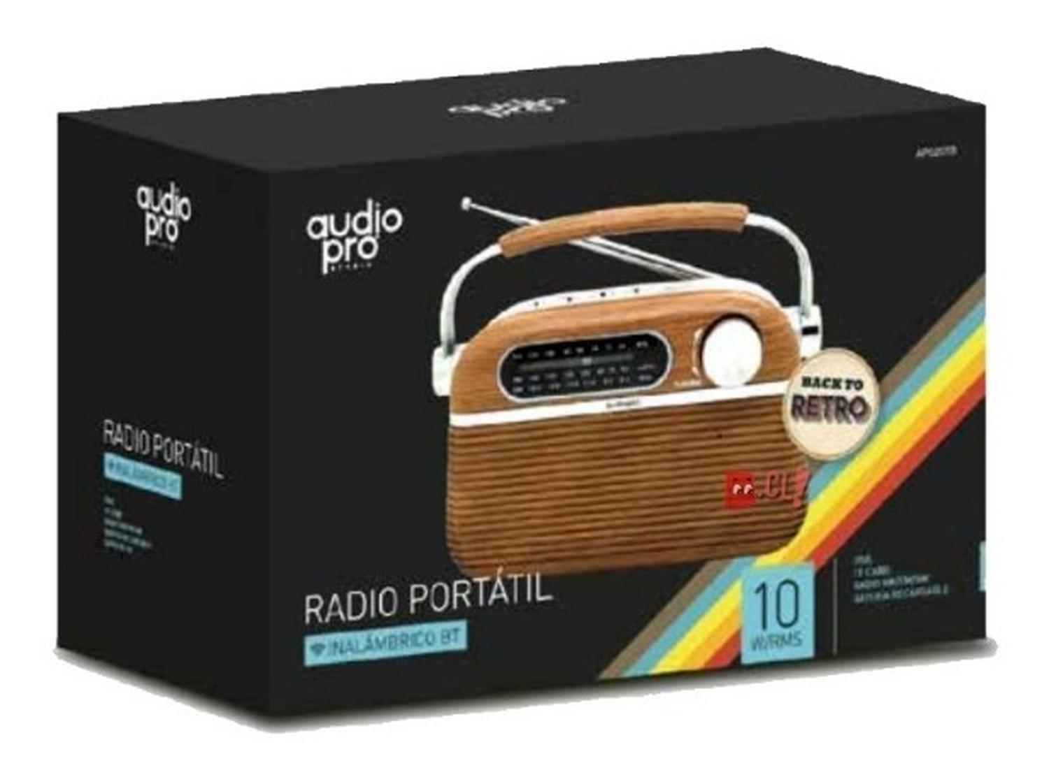 RADIO BLUETOOTH AUDIO PRO RETRO BACK TO RETRO PORTÁTIL 10W PS - 2