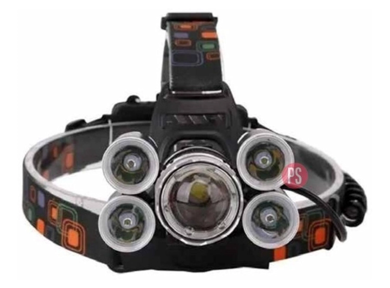 LINTERNA LED CABEZA 5 LUCES LED RECARGABLE - PS - 2