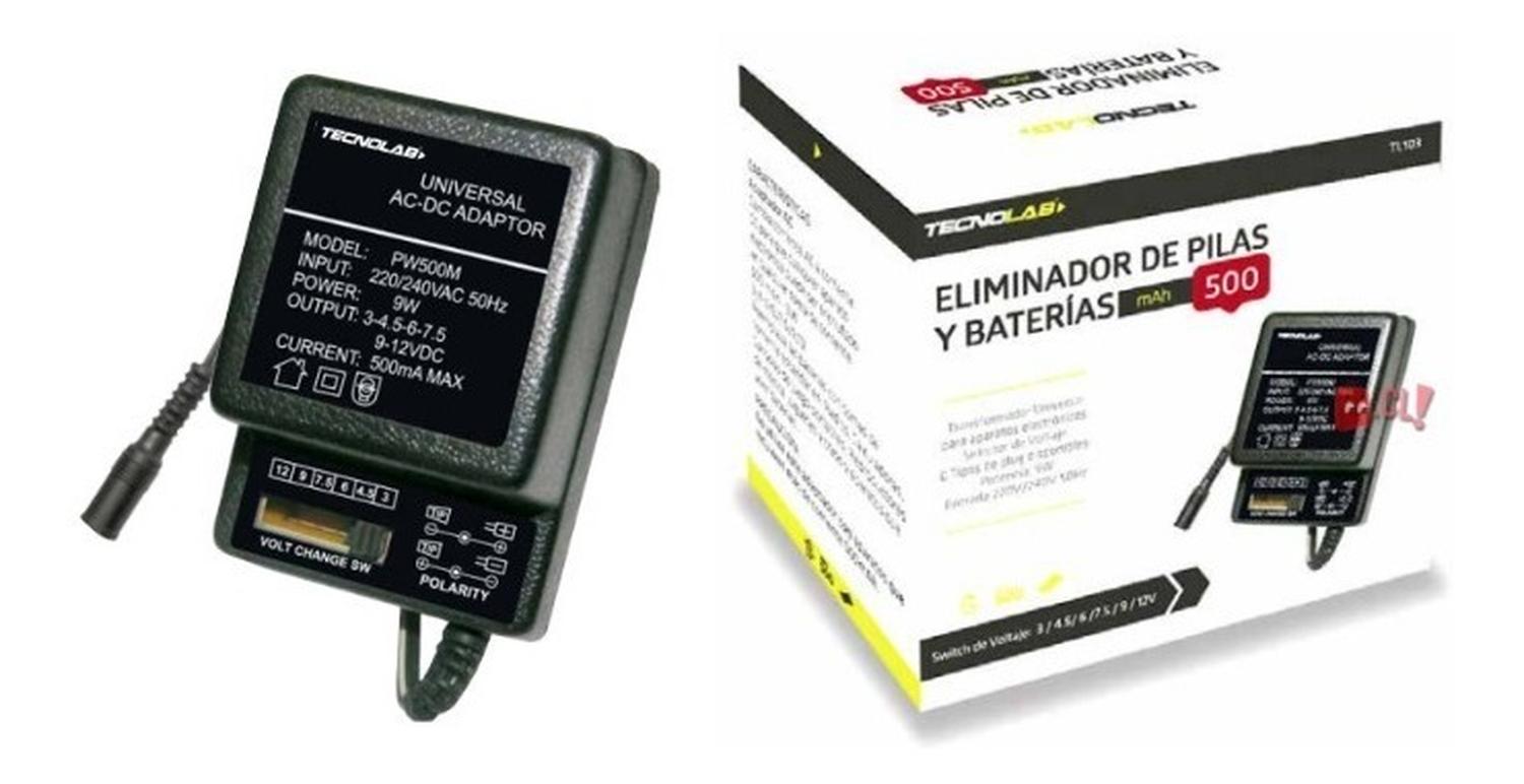 ELIMINADOR PILAS Y BATERÍAS TECNOLAB 500MHA UNIVERSAL PS - 3