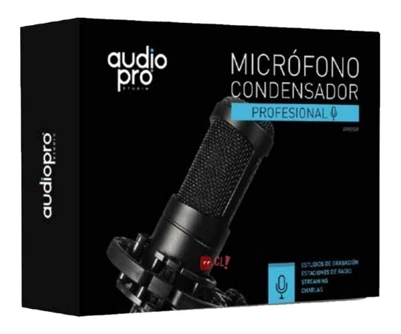 MICRÓFONO AUDIO PRO ESTUDIO CONDENSADOR XLR HEMBRA A 3.5 MM PS - 2