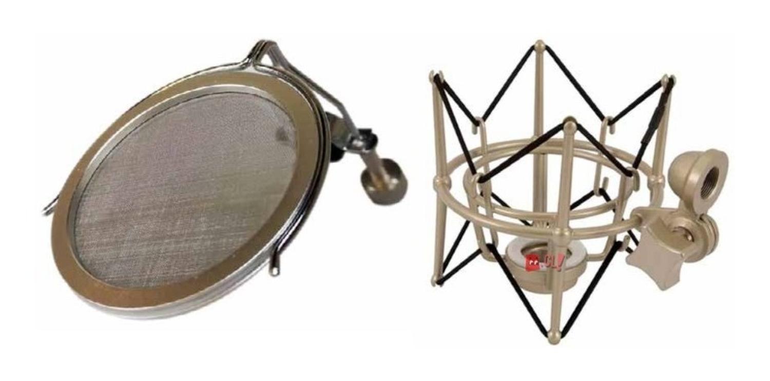 KIT PUNTOSTORE MICRÓFONO CONDENSADOR + SOPORTE + ANTI-POP RETRO PS - 2