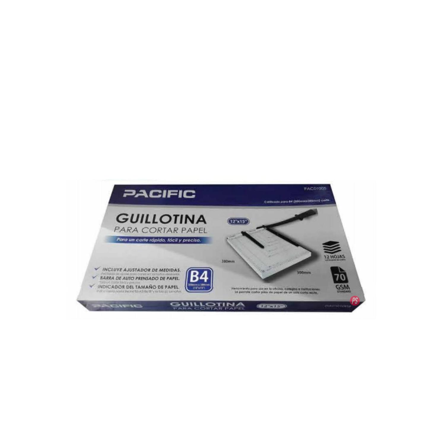GUILLOTINA CORTA PAPEL PACIFIC 38X33 CORTA PAPEL 12 HOJAS - PS - 2