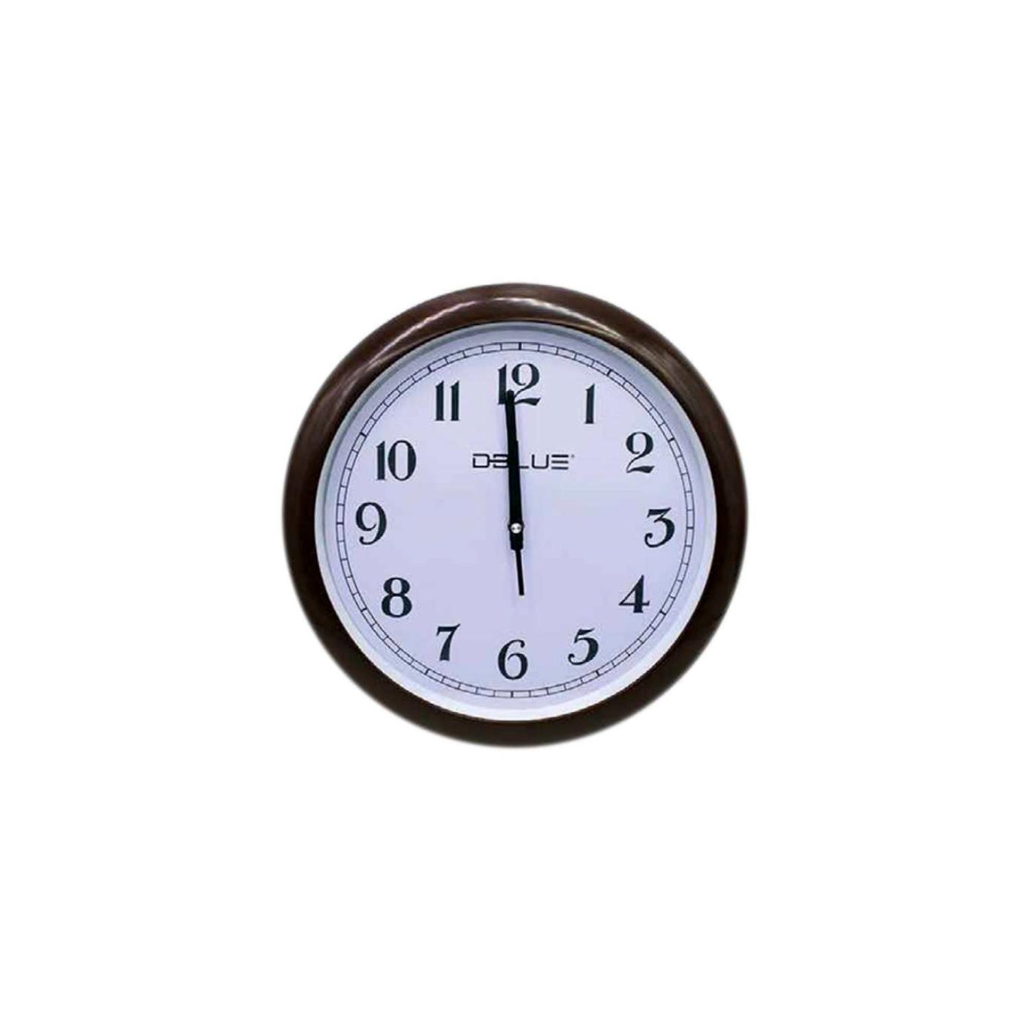 RELOJ PARA PARED DE 15.7 PULGADAS BORDE CAFE OSCURO - PS