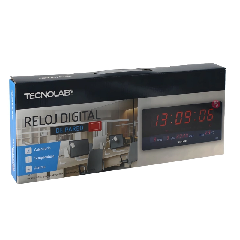 Reloj Mural Digital con Calendario y Temperatura 12-24H - PS - 3
