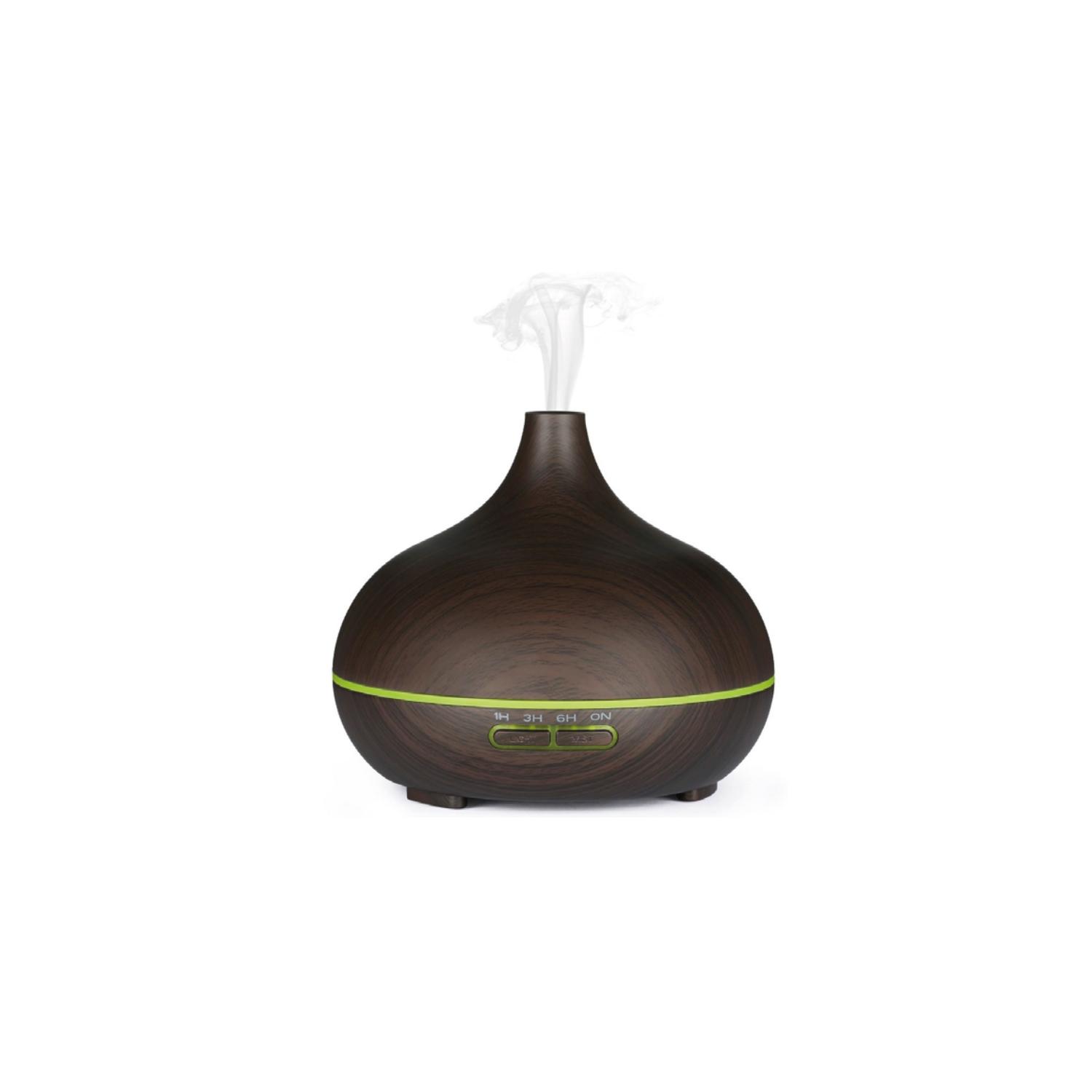 HUMIDIFICADOR Y DIFUSOR DE AROMAS 300ML MADERA OSCURO - PS - 1