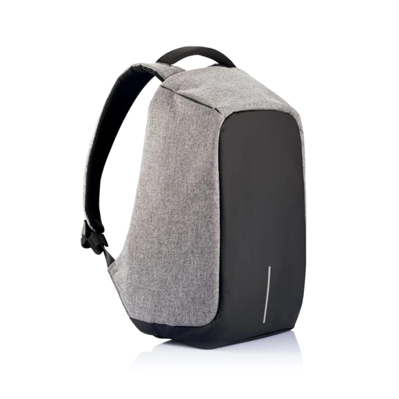 MOCHILA ANTIRROBO IMPERMEABLE USB GRIS - PS - 1