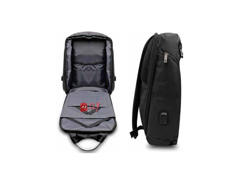 MOCHILA ANTIRROBO IMPERMEABLE USB NEGRO - PS - 2