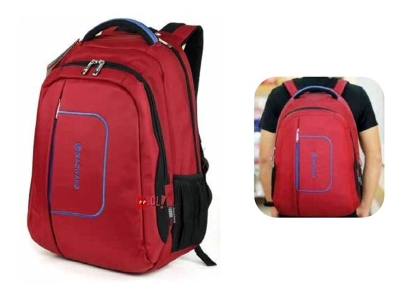 MOCHILA IMPERMEABLE PARA NOTEBOOK COLOR ROJO - PS - 3