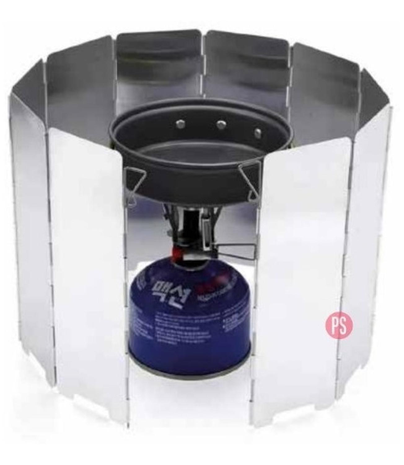 PROTECTOR PUNTOSTORE VIENTO 65X22CM COCINILLA CAMPING PS ALUMINIO - 2