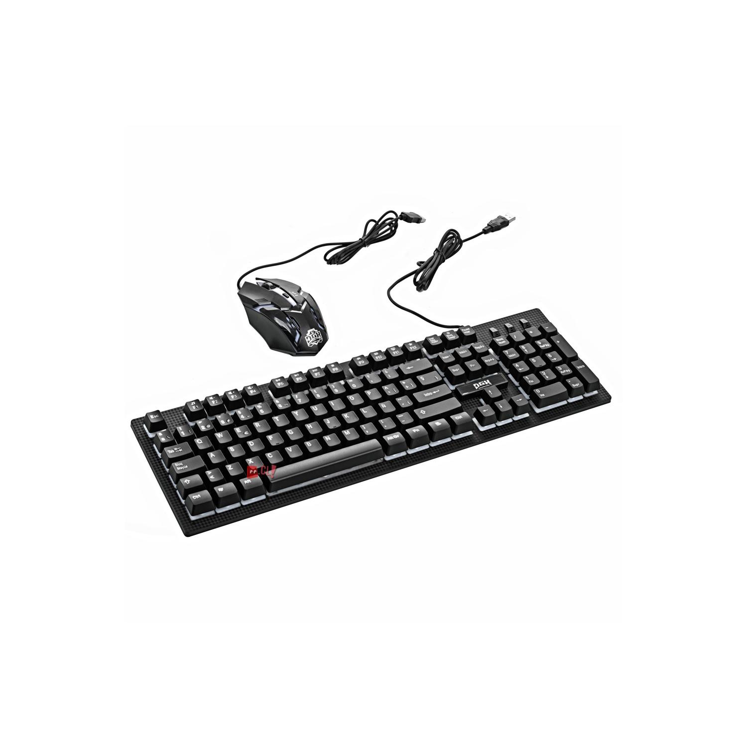 KIT GAMER UNIVERSAL DGX ANNIHILATOR TECLADO Y MOUSE RETROILUMINADO PS - 1