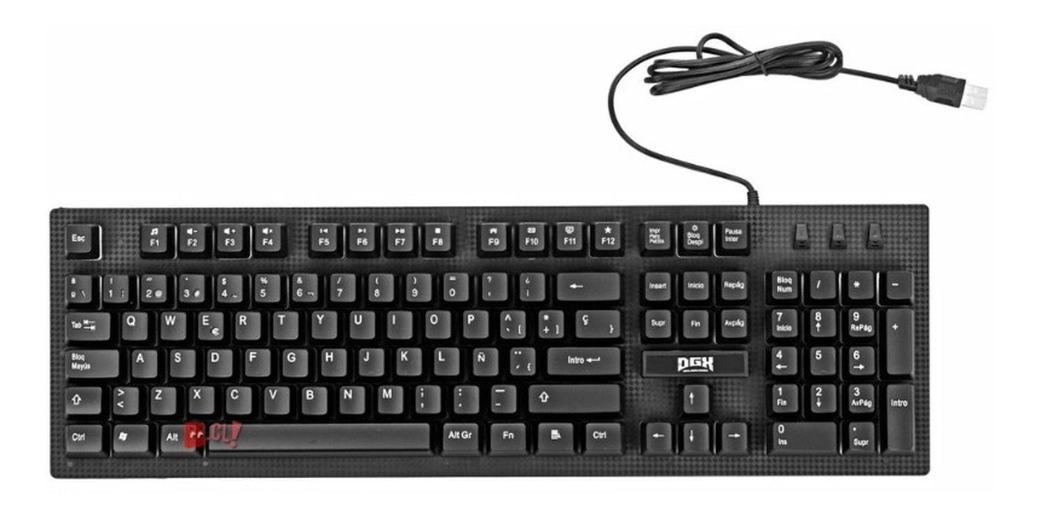 KIT GAMER UNIVERSAL DGX ANNIHILATOR TECLADO Y MOUSE RETROILUMINADO PS - 2