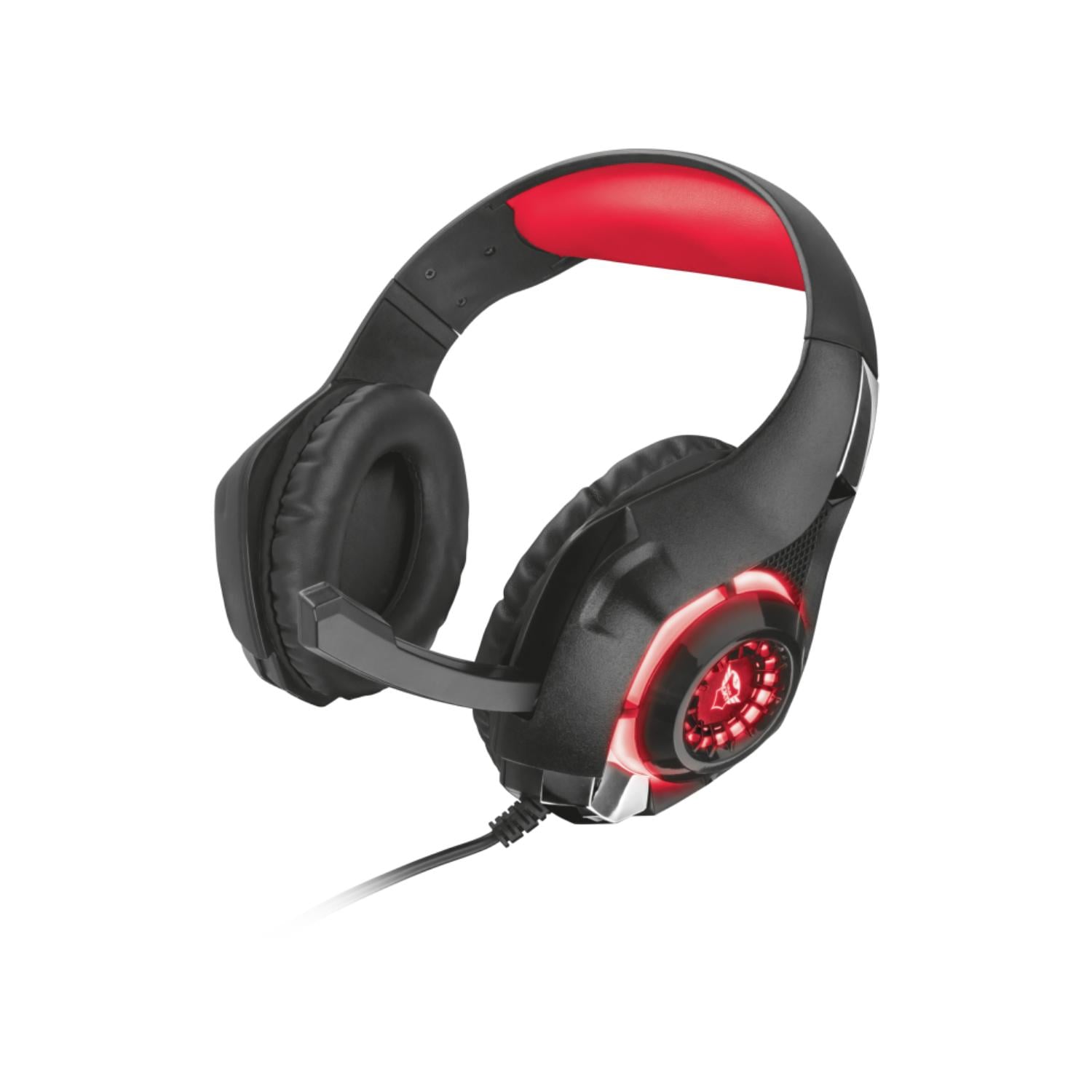 AUDÍFONOS GAMER TRUST HEADSET GXT 313 NERO ILUMINATED LED PS ROJO - 1