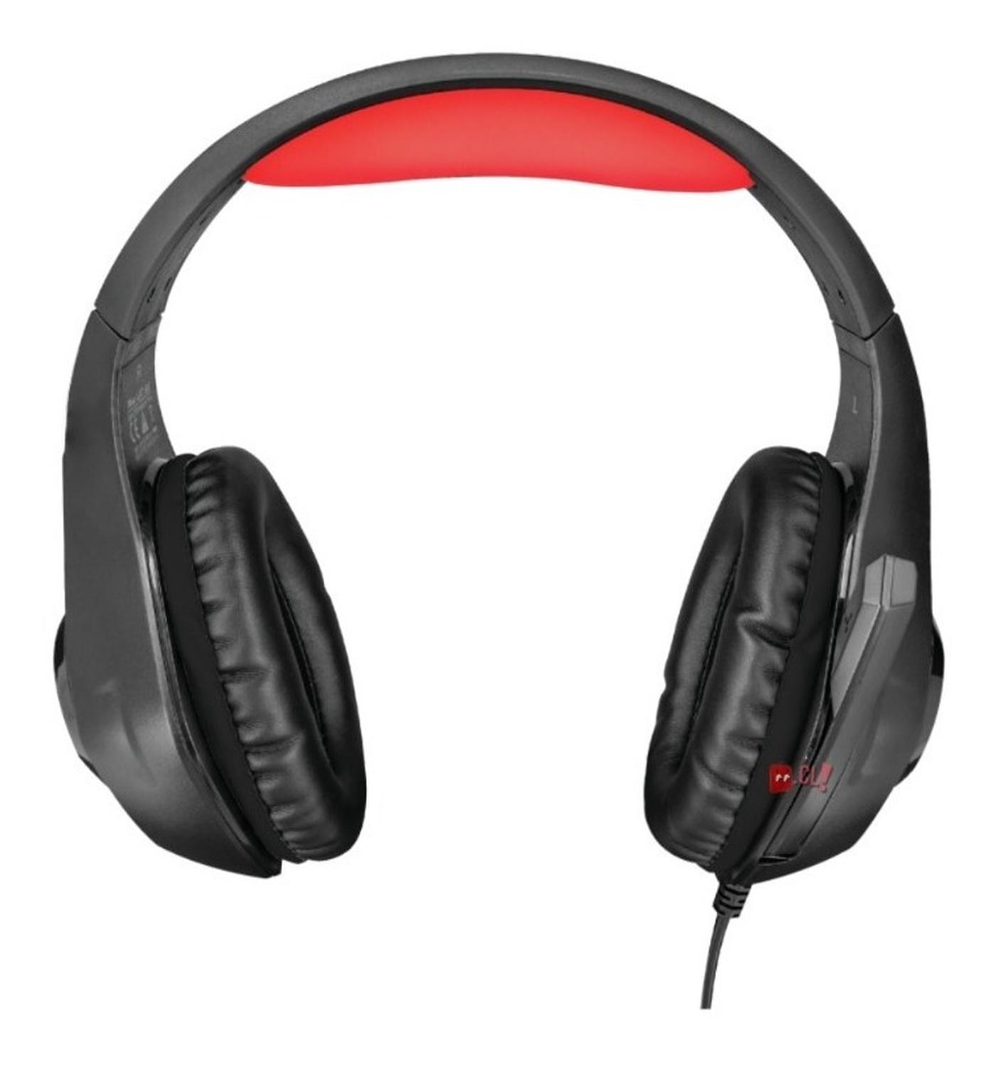 AUDÍFONOS GAMER TRUST HEADSET GXT 313 NERO ILUMINATED LED PS ROJO - 4