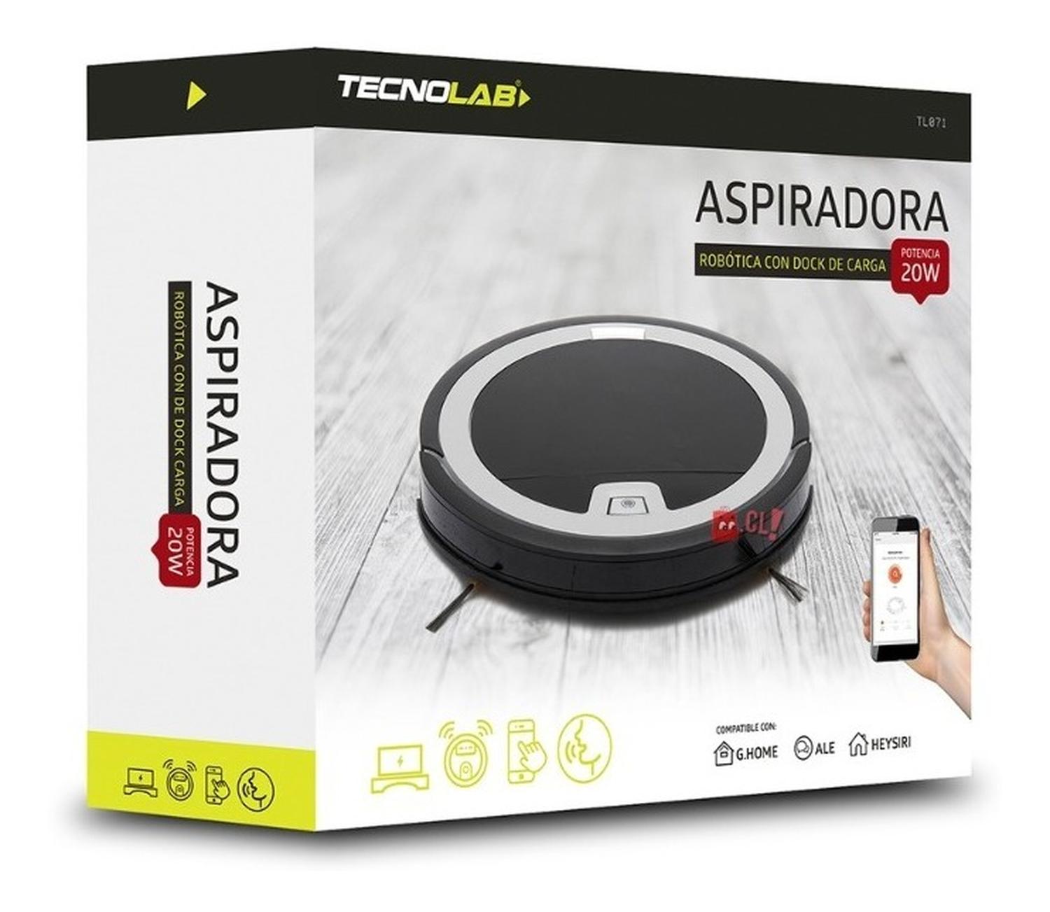 ASPIRADORA TECNOLAB ROBOT INTELIGENTE CON ESTACIÓN DE CARGA PS - 4