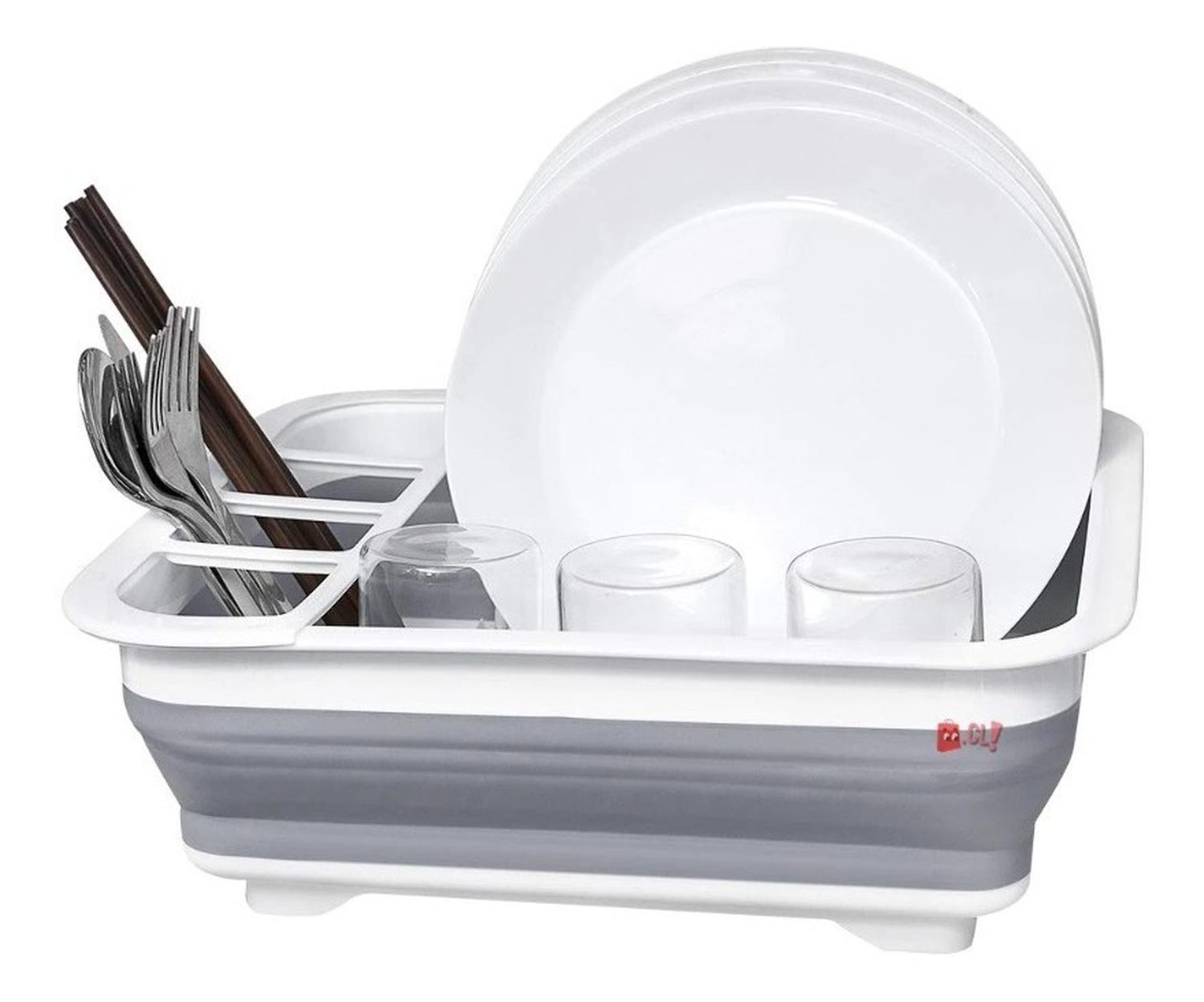 SECAPLATOS Y CUBIERTOS ESCURRIDOR PLEGABLE PARA COCINA - PS - 2